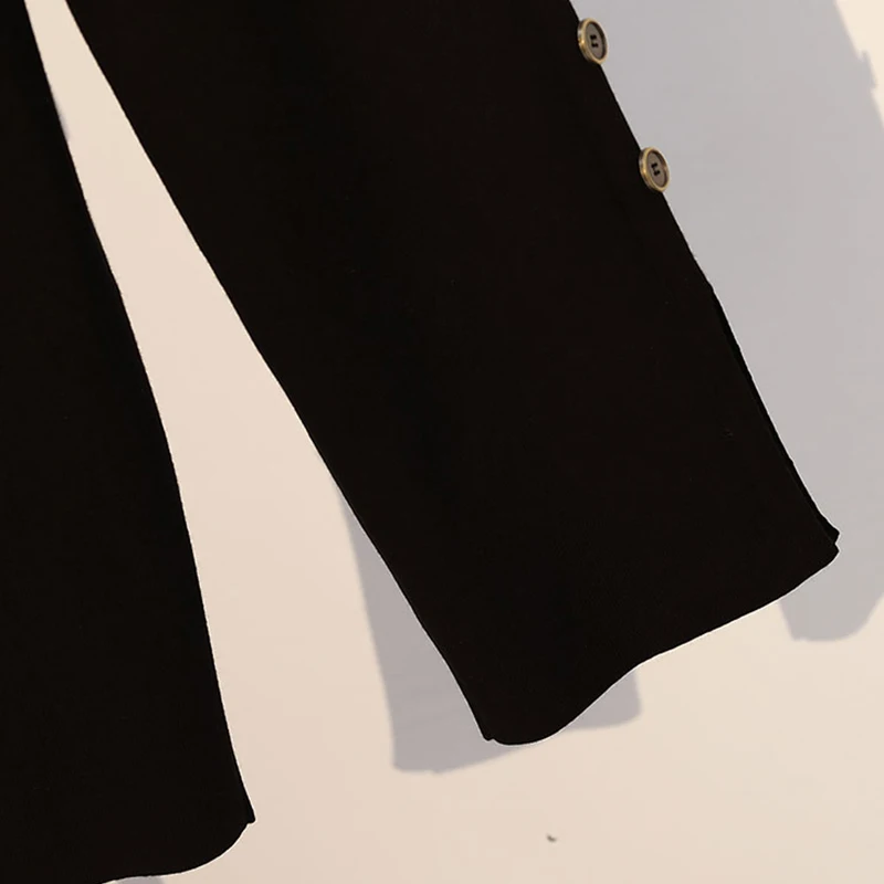 

Plus Size Women's 2020 Autumn and Winter Wear New Fat Sister Loose Fashion Cover Belly Slimming Knitted Straight Leg Pants HK193