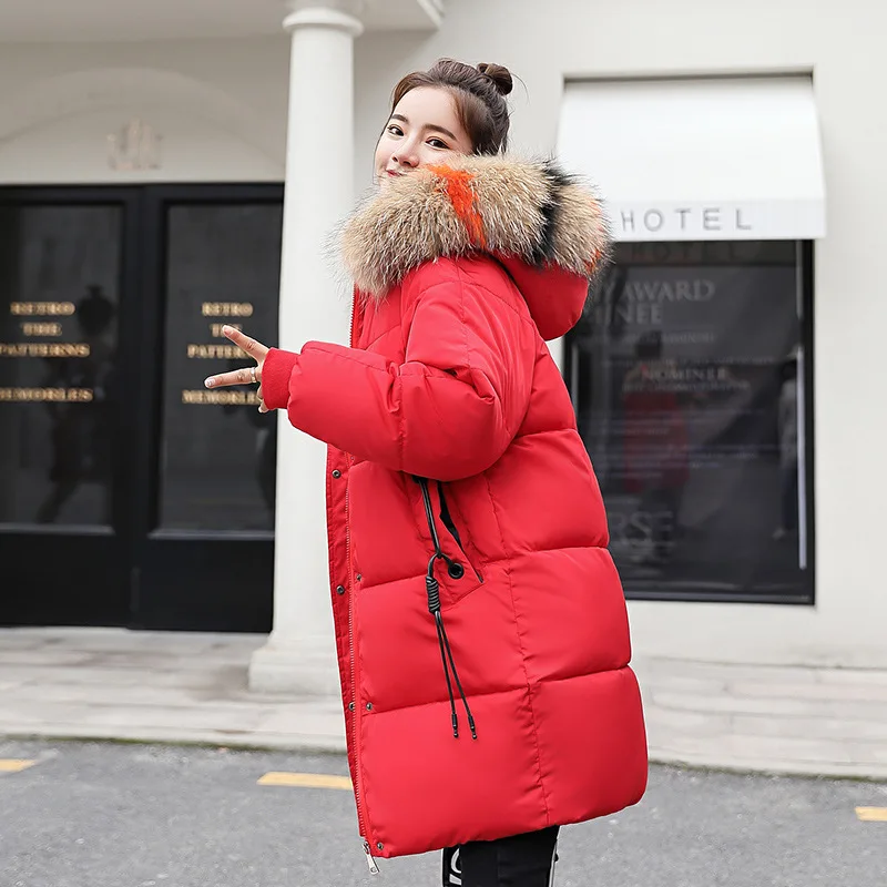 Winter jacket women coats 2019 fur collar hooded zippers parkas women down jackets coats long warm casual tops female coats