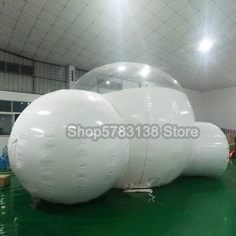 Promotion ! Double Rooms Bubble Tent Customized Logo Igloo With Fan Clear Tree Dome House Hotel Camping |