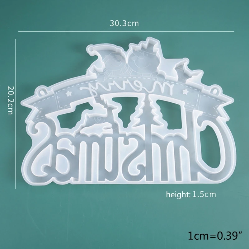 

DIY Holiday Christmas Theme Listed Pendant Silicone Mould Crafts Decorations Making Tools Crystal Epoxy Resin Mold