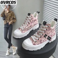 2022 womens shoes sneakers winter casual martin shoes for women high top leathable female sneakers flats cotton shoes