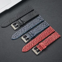 crackle leather watch strap 18mm 20mm 22mm vintage watchband blue red black watch wristband quick release strap