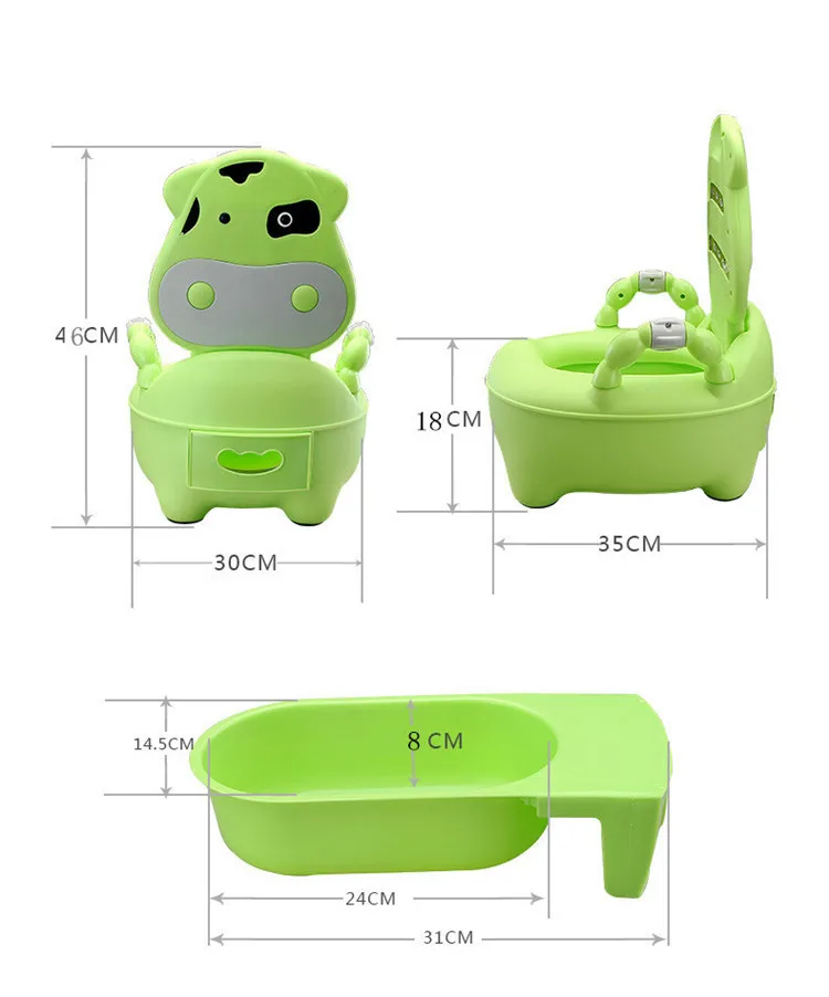 New Baby Potty Training Seat Children's Potty Baby Toilet Cartoon Panda Kids Toilet Trainer Bedpan Portable Urinal Backrest Pot