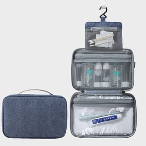 Водонепроницаемая косметичка на ремешке для мужчин и женщин, дорожный Органайзер из ткани Оксфорд для косметики, Несессер для туалетных принадлежностей