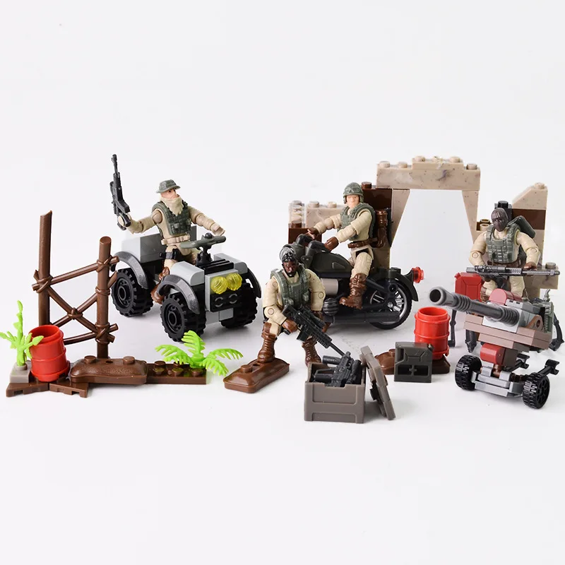 Новинка военный костюм мини спецназ фигурки армейский пистолет наборы оружия