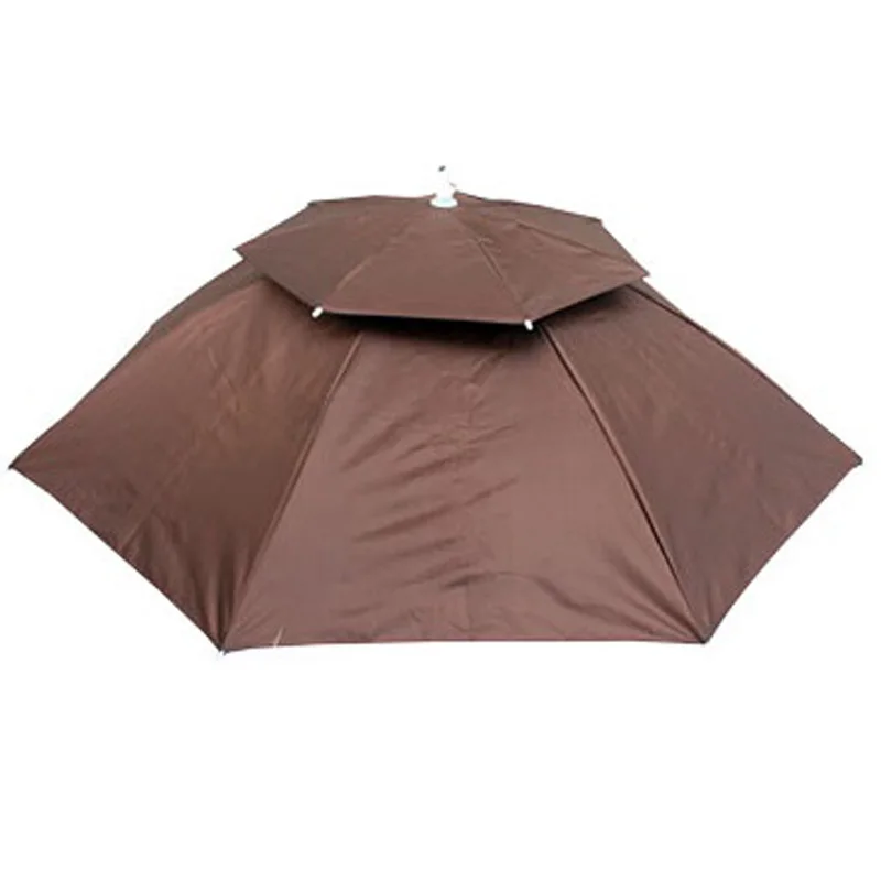 95Cm Foldable Head Umbrella Hat Anti-Rain Anti-Uv Outdoor Fishing Caps Portable Travel Hiking Beach Fish Tackle Rain Gear Grey | Спорт и