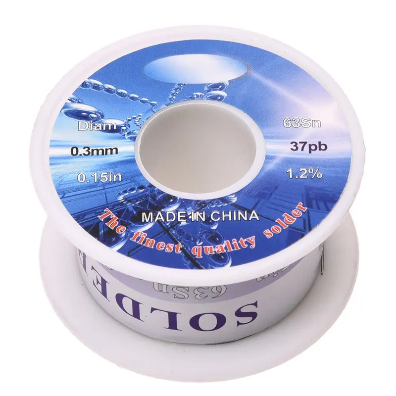 Твердый припой Диаметр 0 3 мм сердечник флюса 63% олово 37% свинцовая длинная