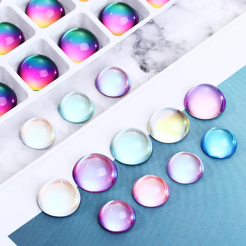 Прозрачные полусферические круглые стразы 8-14 мм для изготовления ювелирных