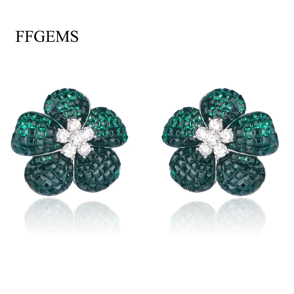 Женские серьги-подвески из серебра 925 пробы с искусственным Рубином | Украшения и