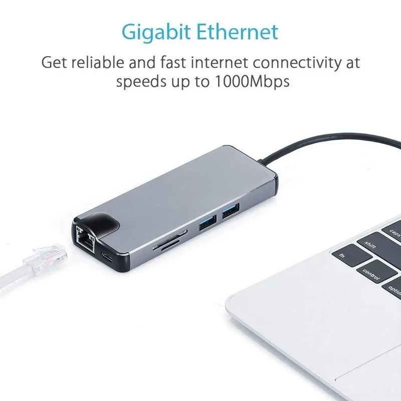 USB Type C концентратор адаптер для 3 0 HDMI VGA гигабит RJ45 Ethernet порт док станция ноутбука