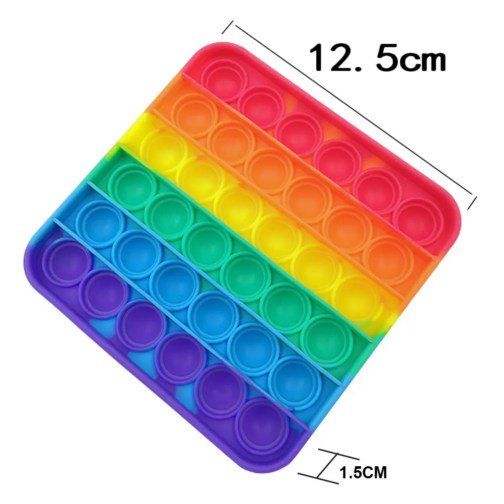 

Push Pop Bubble Fidget Sensory Toy Stress Reliever Extrusion Bubble Game Educational Color Educational Toys for Kids Adults