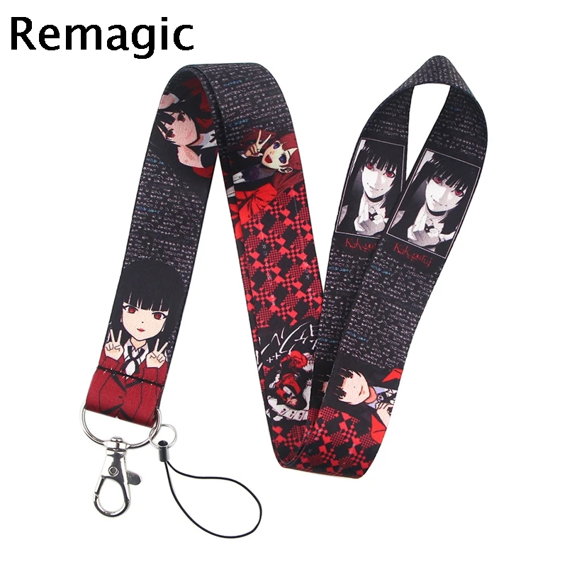 

Kakegurui Классическая Стиль ремешок для ключей на 90s телефона рабочий держатель значка бретелей через шею с телефон повесить веревки ленты