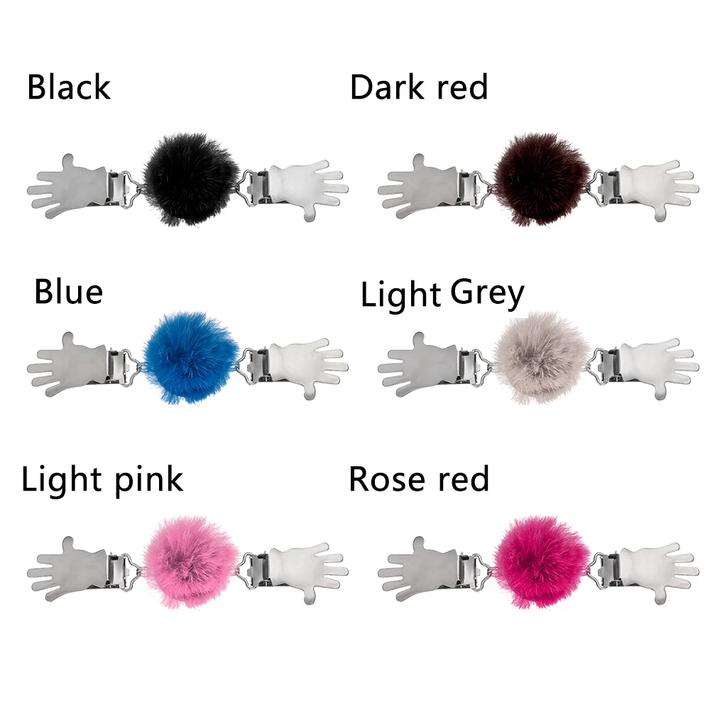 1 шт. кролик мех мяч кардиган клип Брошь для шали булавка мягкий помпон пушистый