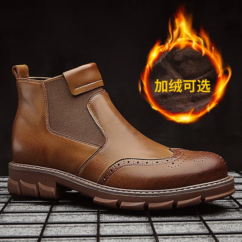 Бархатные Ботинки martin Новинка мужские повседневные теплые хлопковые ботинки