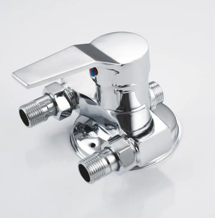 Смеситель для ванны и душа с открытым душевым клапаном хромированный латунный