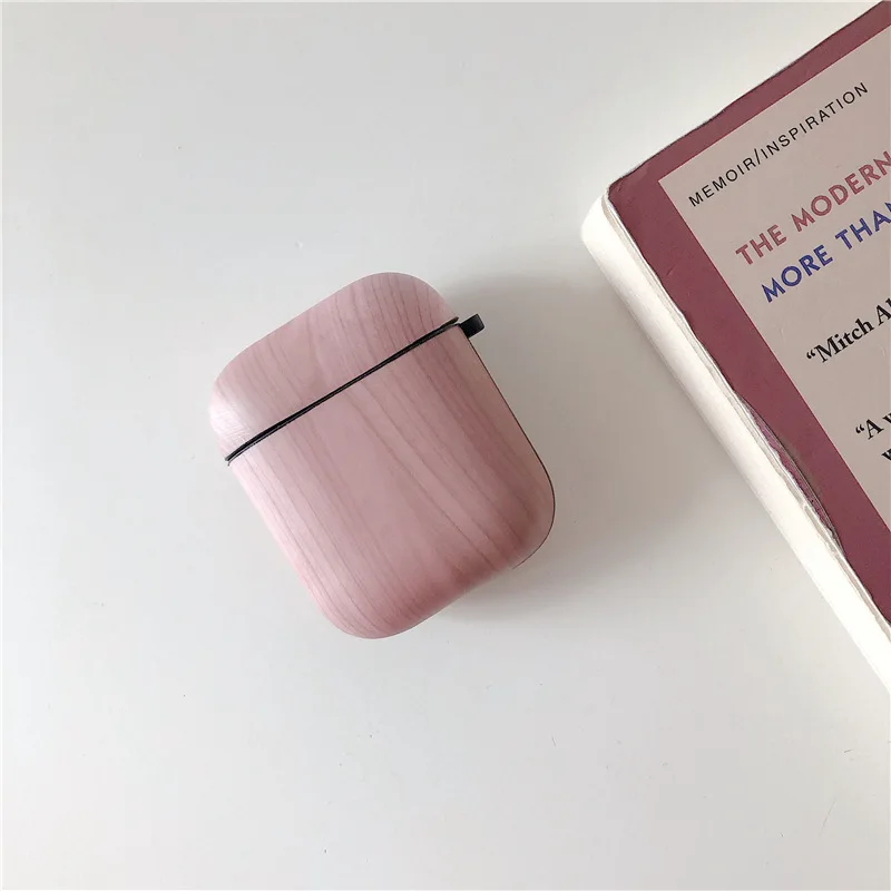 

For Airpods Wood Grain Series Hard Case Smooth Bluetooth Protective Earphone Case for AirPods Hard Case Cover Shell
