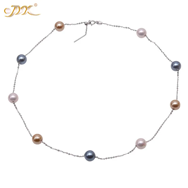 Женское ожерелье из серебра 618 пробы с жемчугом|Ожерелья| |