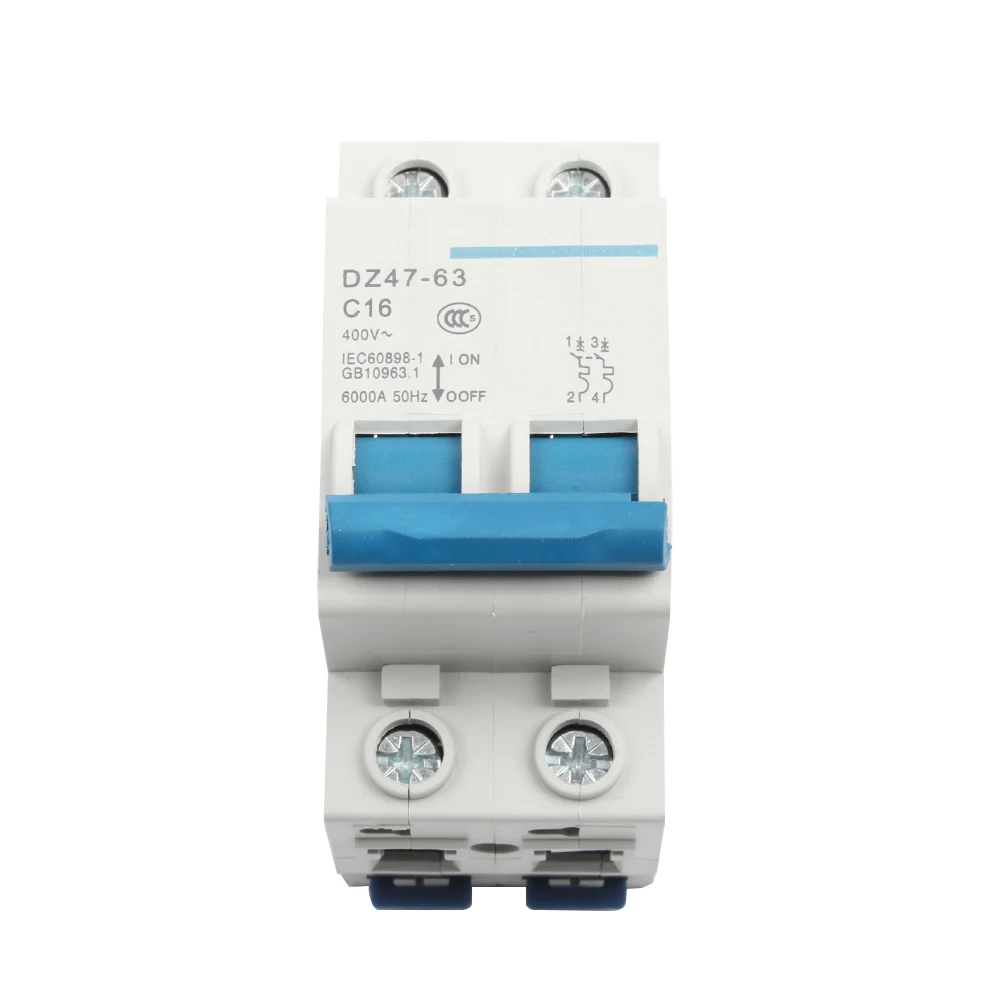 DZ47-63 6A 10A 16A 2P AC 230 В или 400 В 20A 25A 32A 40A 50A 63A мини-выключатель MCB переключатель выключателя