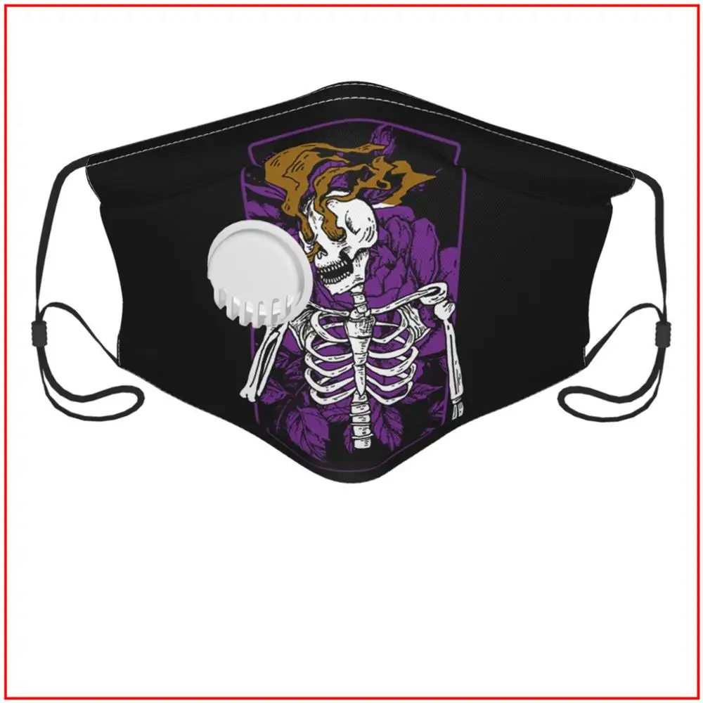 

Skeleton Coffee Kids Men Women face mask Cooling Designs Masks for Germ Protection Mouth Cover Charcoal Horse Diy