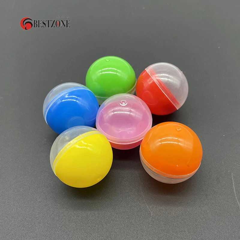100Pcs Diameter 30MM Half Transparent Colorful Plastic Toy Capsule Surprise Ball For Vending Machine Split Body Eggshell - купить по
