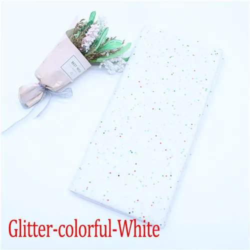 Glitter white 10 листов 50*66 см, китайская бумага DIY ремесло свадебные бумажные цветы праздничные и вечерние украшения для дома подарочная оберточная бумага - Цвет: Glitter white