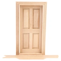 112 dollhouse miniature furniture wood external door unpainted diy dollhouse accessories