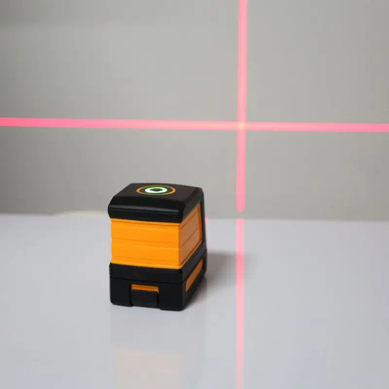 

425D 2 Lines Level Meter Horizontal Vertical Red Cross Line Self-leveling Receiver IP54 Without Bracket Clip
