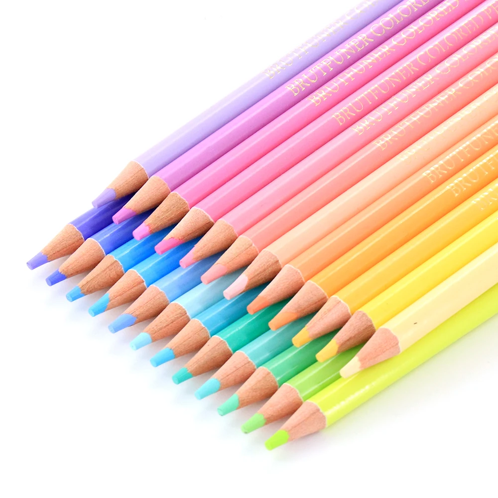 

Brutfuner 12/24 Assorted Soft Oil Pastel Colored Pencils Macaron Coloring Pencils For Artists Kid School Student Sketch Painting