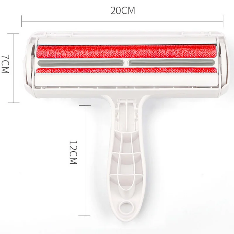 

2-Way Pet Hair Remover Roller Remove Dog Cat Hair from Furniture Self-cleaning Lint Pet Hair Remover Operate a Hand