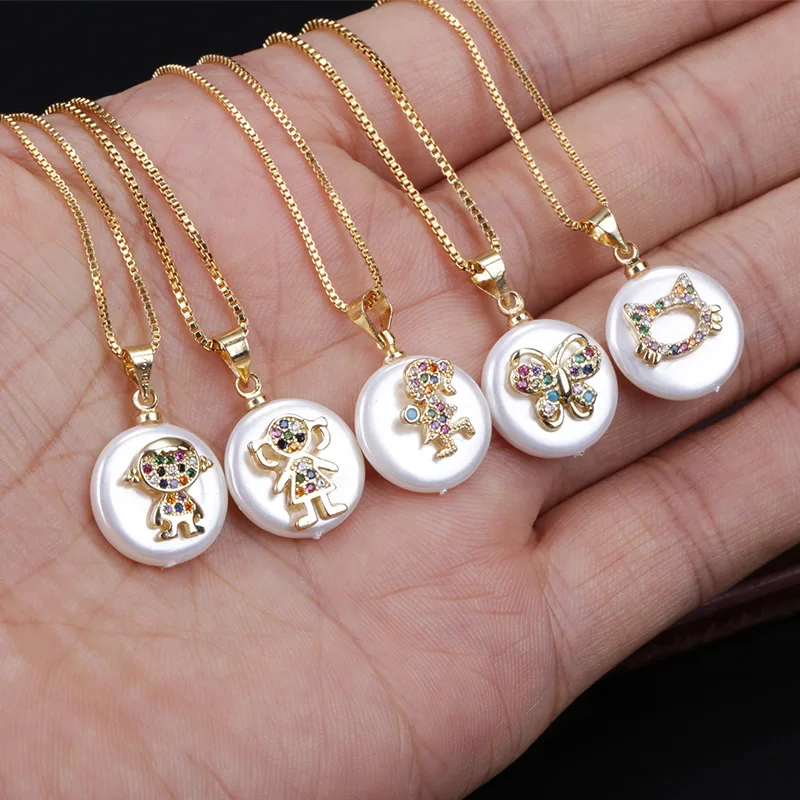 Женское Ожерелье-чокер с круглой монеткой и жемчужными бусинами | Украшения