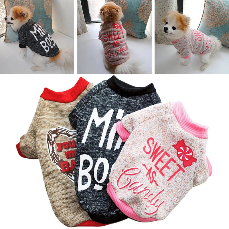 

Dog Hoodie Printed Comfortable Warm Puppy Hoodie Soft Cloth Pet Supplies Skin-Friendly Pet Hoodie Solid Color Animal Clothes