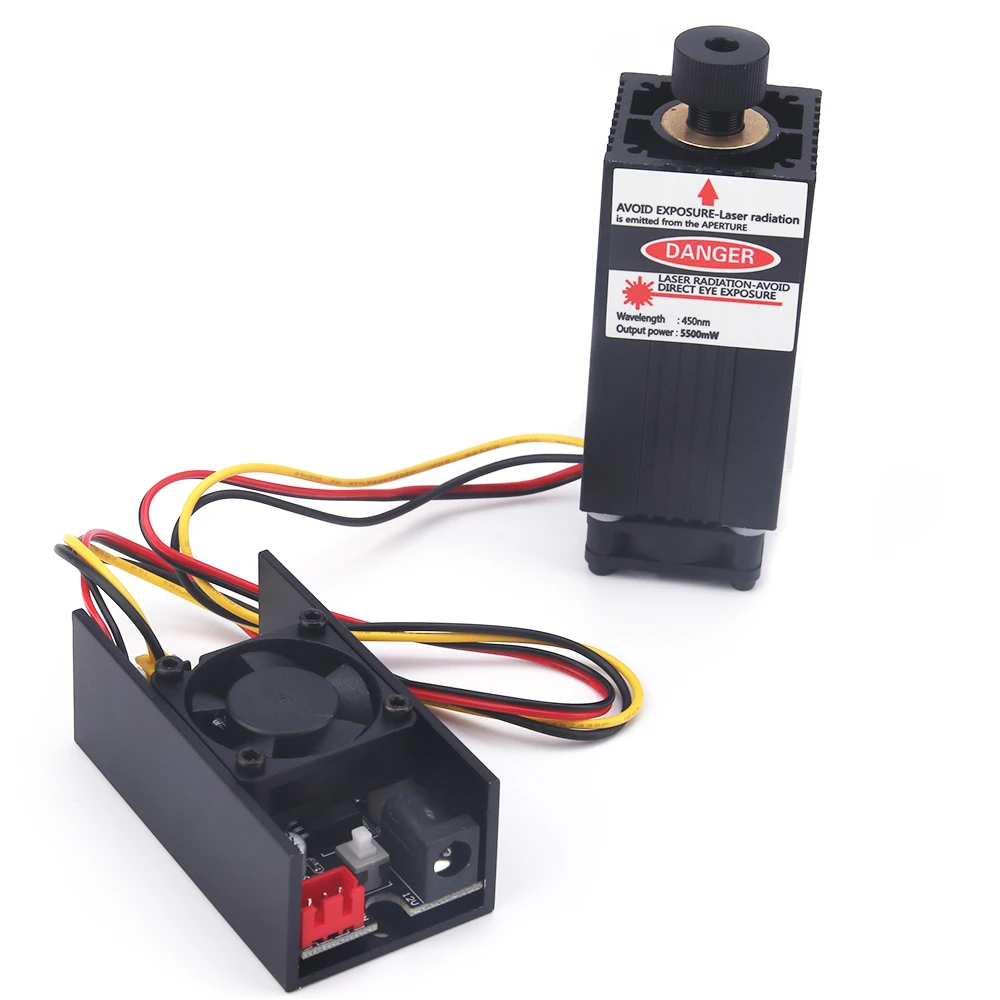 Бесплатная доставка 5 кВт лазерная трубка с TTL 12V 5500 МВт высокой мощности DIY