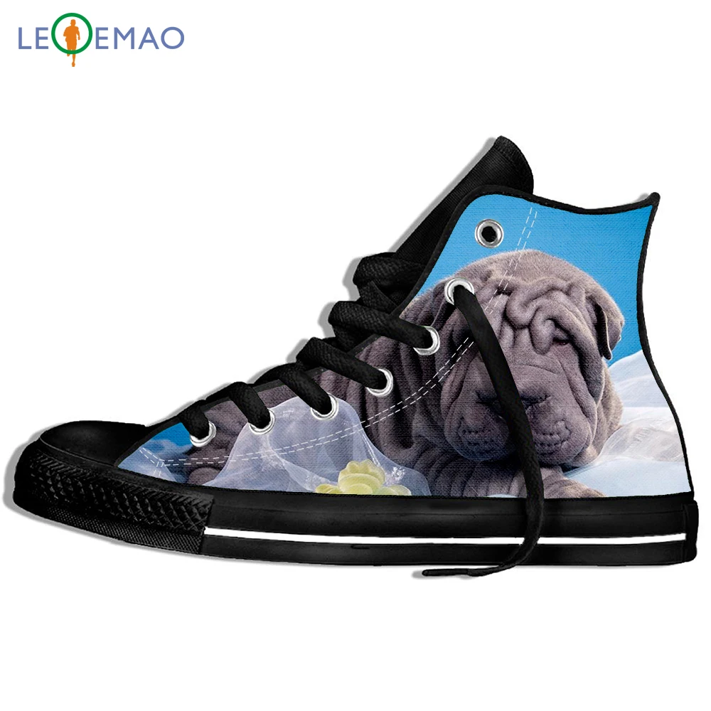 

Custom Logo Image Printing Sneakers Shoes Boys Girls Shar Pei Dog Rock Roll ComfortableDesign Canvas Zapatos De Mujer Outdoor