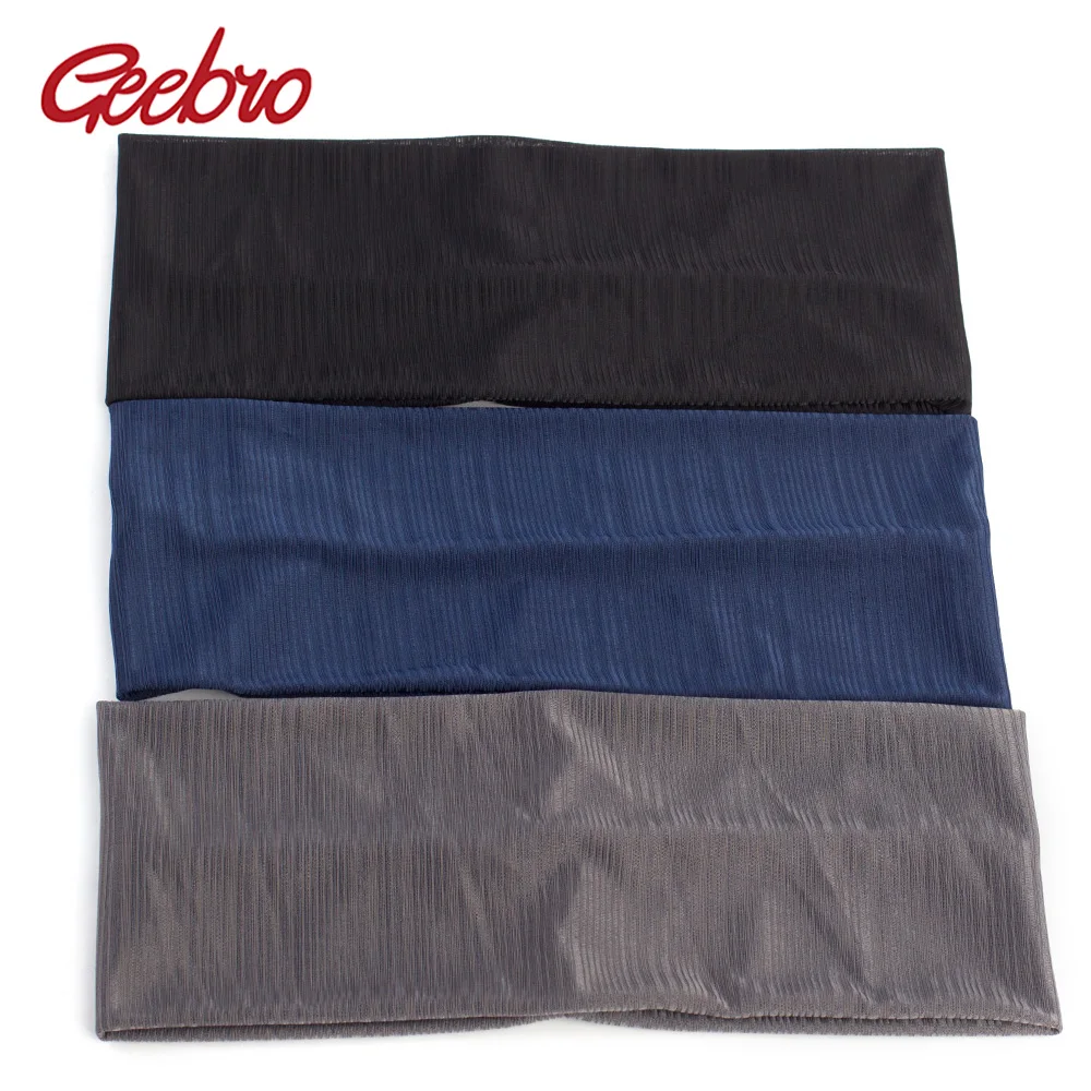 Geebro женская мягкая плоская повязка на голову летняя новая дышащая однотонная