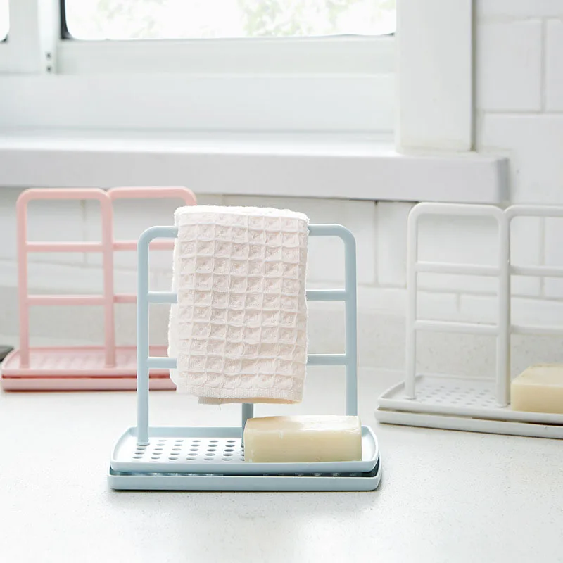 Punch-free Kitchen Storage Rack Rag Countertop Hanger Sink Dishcloth Sponge Drain Pool Accessories | Дом и сад