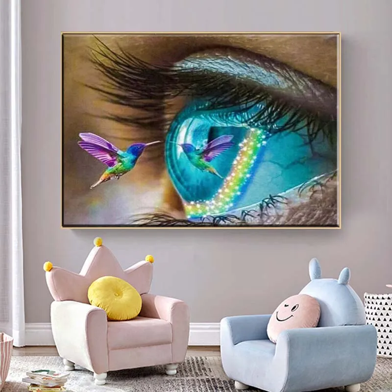 

Bird Eye Art Oil Paint By Numbers Kits Painting By Numbers On Canvas For Adults DIY Canvas Wall Art Chrismas Home Decoration
