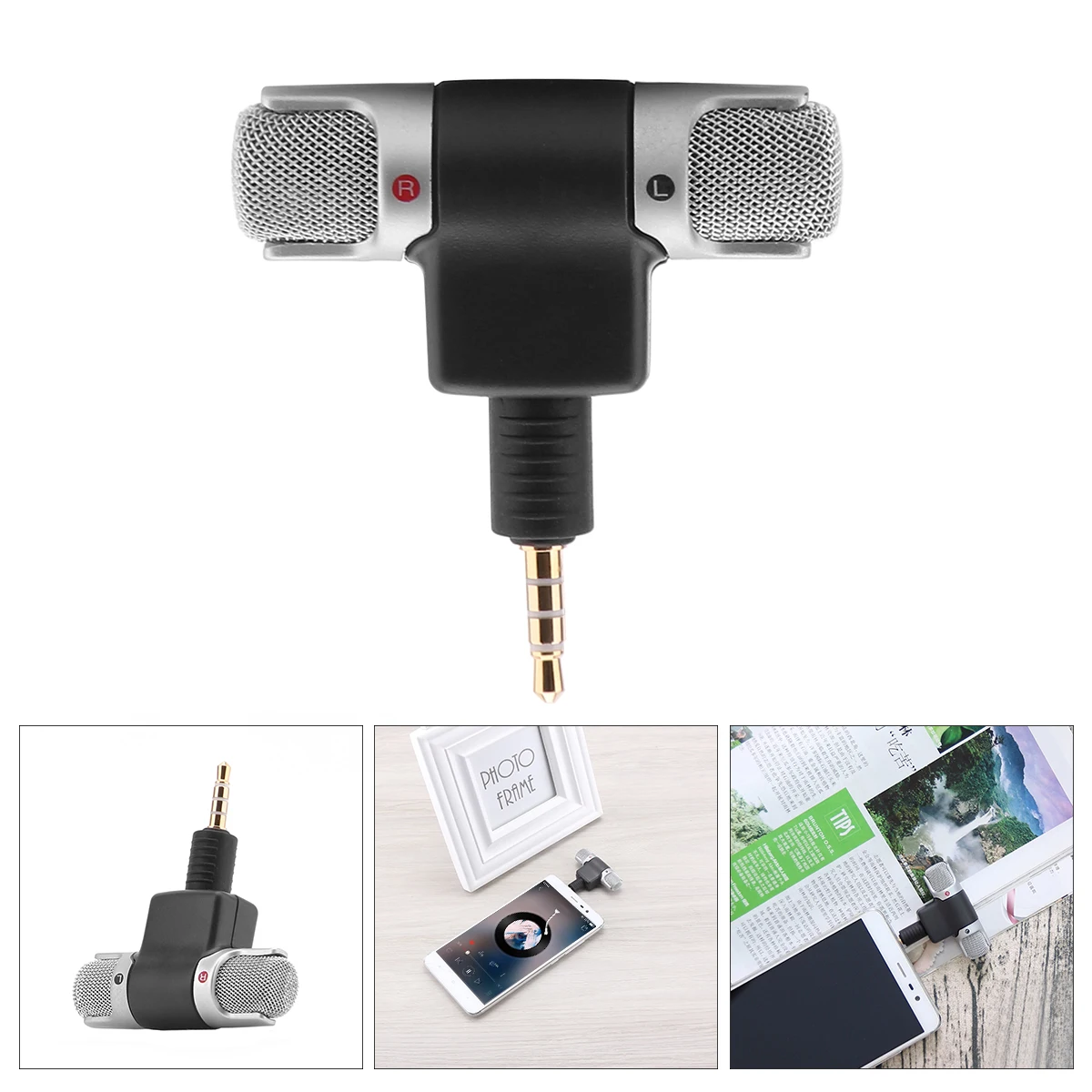 

Mini 3.5mm Jack Microphone Stereo Microphone For Recording Mobile Phone Studio Interview Microphone For Smartphone For IPhone
