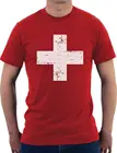 Швейцарский флаг, винтажная стильная швейцарская ретро-футболка, идея для подарка, Милая футболка для гостиной, Мужская футболка, рабочая одежда большого размера для мотокросса