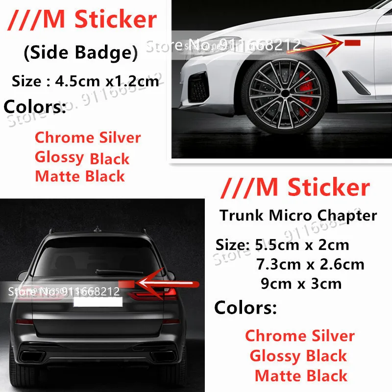 2 шт. M Sport/мощность Набор инструментов эмблемы наклейки значки крыла сбоку крыло