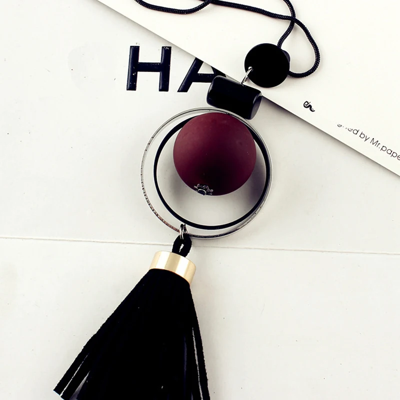 Женское Ожерелье длинные ожерелья и подвески ожерелье с деревянными бусинами на