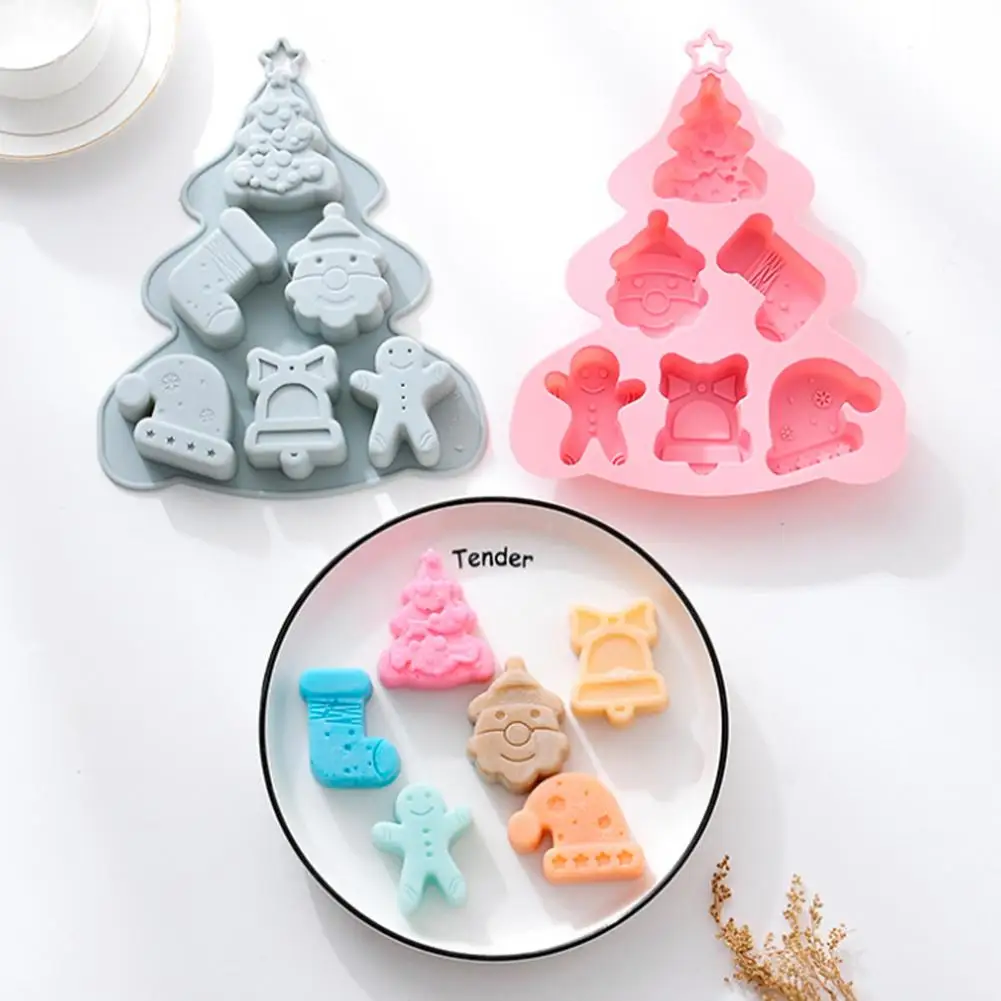 

Christmas Baking Molds Non Stick Fondant Candy Chocolate Jelly Silicone Molds Baking Supplies For Christmas Birthday New Year