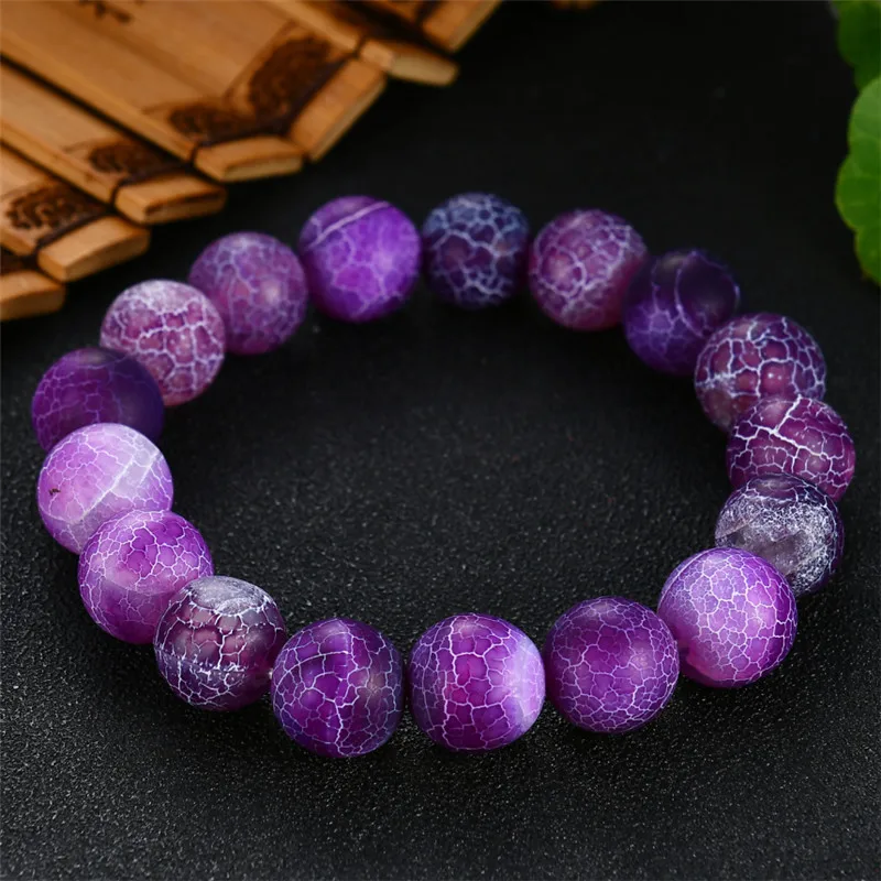 Цветные бусины выветриваемые браслеты из натурального камня для йоги женщин и