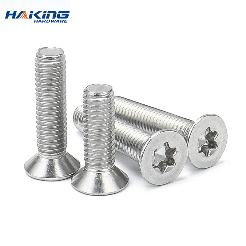 M2 M2.5 M3 M4 M5 M6 Six-Lobe Torx Flat Stainless Steel Countersunk Head Screws Full Threaded Six Lobe Torx Star Drive Head Bolts