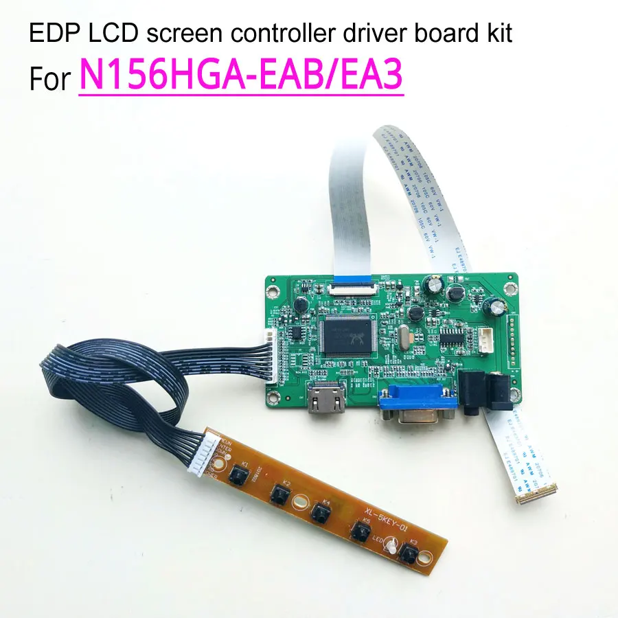 HDMI+ VGA монитор-контроллер драйвер карты усилитель низкой частоты для N156HGA-EAB/EA3 15," 1920*1080 WLED EDP 30 pin ноутбук ПК ЖК-экран