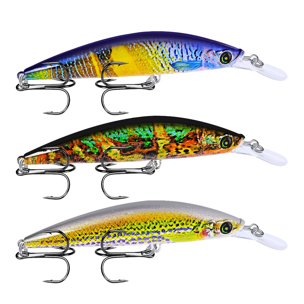 

11cm/25g 4# Luya Plastic Fake Fishing Baits Hook Minnow Topwater Hard Bait Artificial Lures Fishing Tackle Accessories