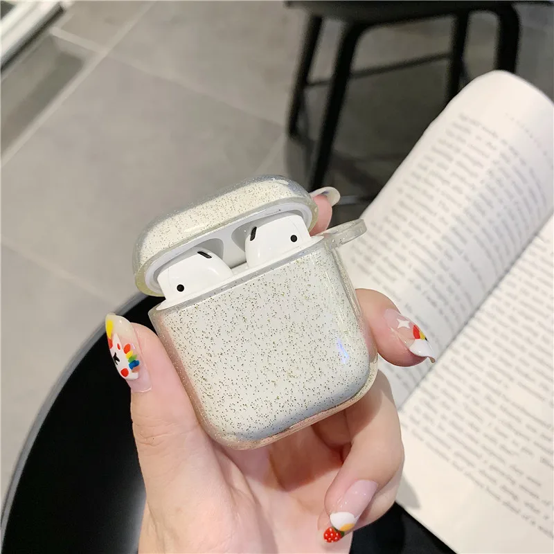 Чехлы для AirPods прозрачный Шикарный чехол для наушников Apple Air Pods зарядная коробка мягкий прозрачный чехол из ТПУ для кожи Airpods