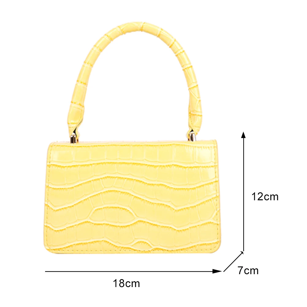 

Vintage Stone Pattern Small Square Top-Handle Handbags For Women Fashion PU Leather Solid Color Casual Clutch Female Daily Tote