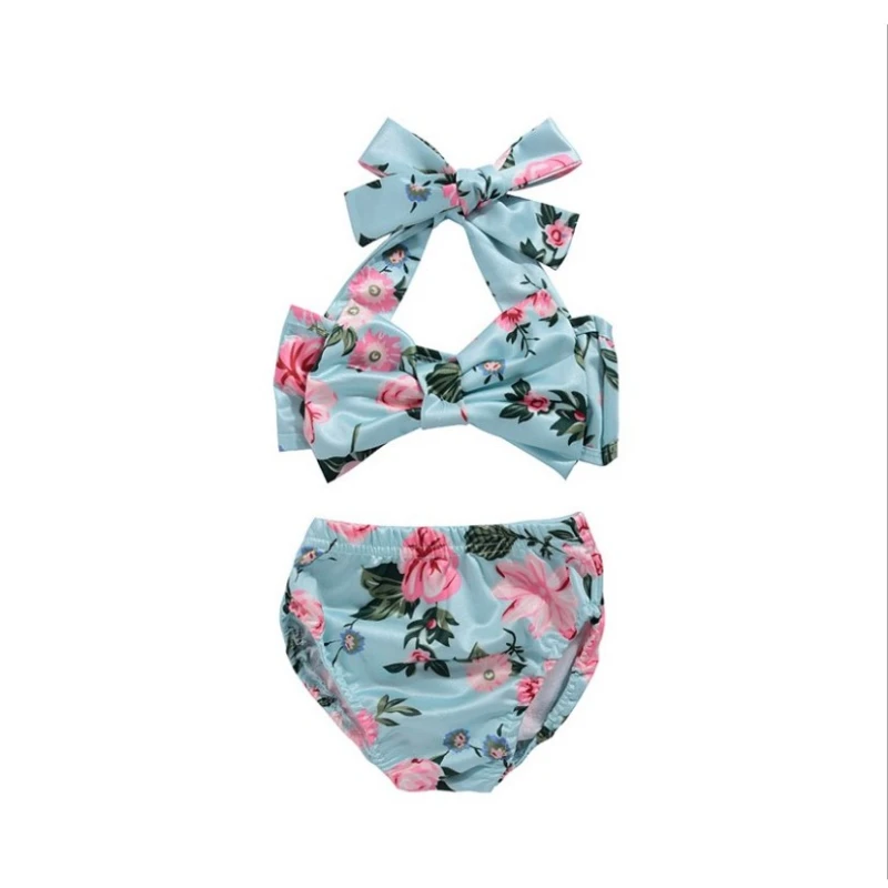 3 шт./комплект купальник для девочек с цветочным принтом | Мать и ребенок