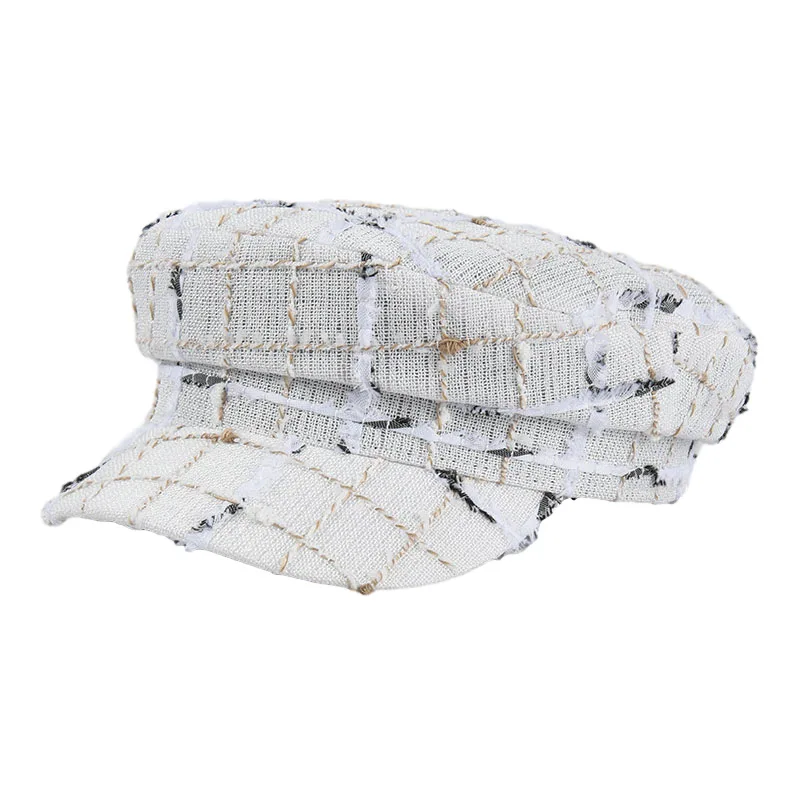 Новые женские кепки USPOP в клетку газетчика модные на плоской подошве винтажные