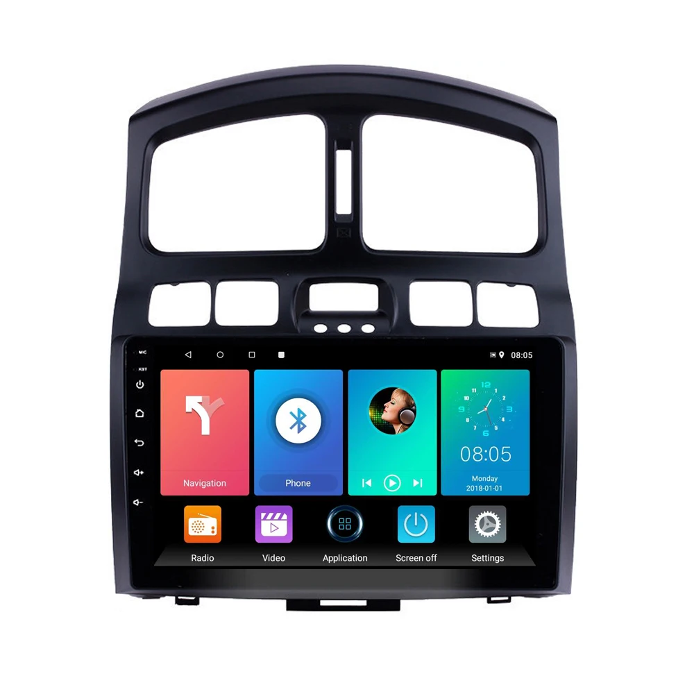 

For Hyundai Classic Santa Fe 2005-2015 2 DIN 9 inch Android 8.1 car multimedia player Support Music WIFI support DVR